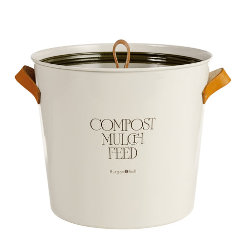 Collector Compost Bin, Mushroom colour, by Burgon & Ball