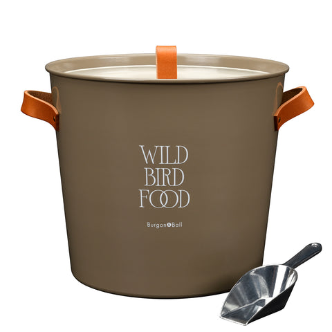 Collector Wild Bird Feed Tin, truffle, by Burgon & Ball
