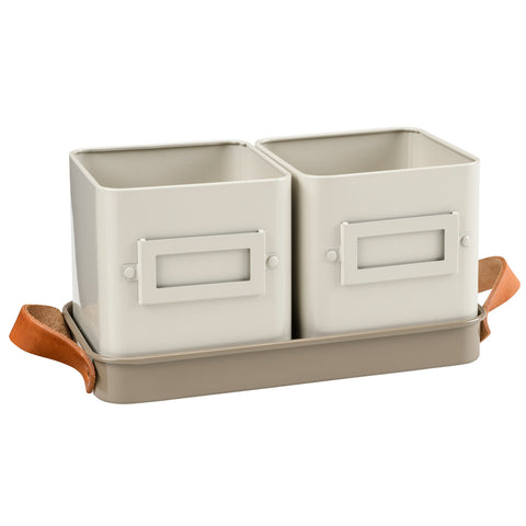 Collector Herb Pots, Mushroom colour, by Burgon & Ball