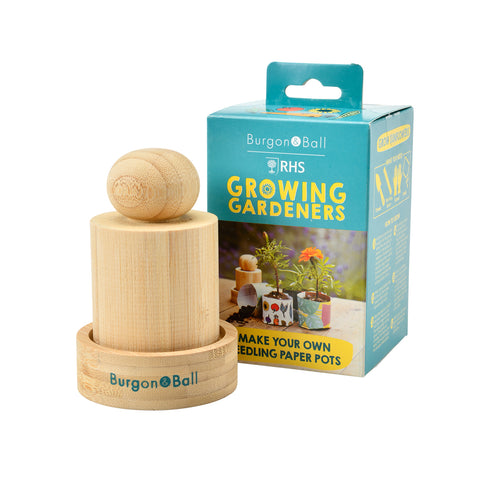 RHS Growing Gardener 'Make your own seedling paper pots' pot maker by Burgon & Ball