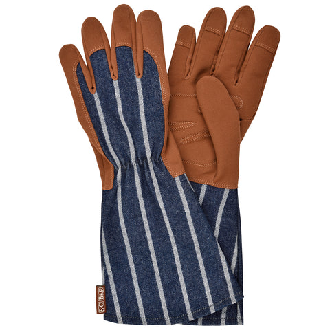 Sophie Conran for Burgon & Ball Gauntlet Gloves, Ticking Stripe, by Burgon & Ball