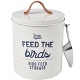 Burgon & Ball 'Feed the Birds' bird food tin - stone