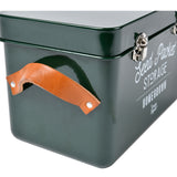 Seed packet storage tin with leather handles by Burgon & Ball - frog