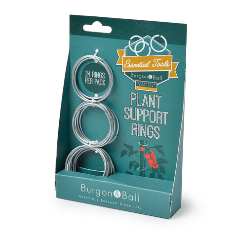 Pack of 24 metal plant support rings by Burgon & Ball