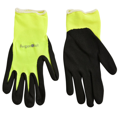 Burgon & Ball FloraBrite fluorescent yellow gardening gloves, size M/L