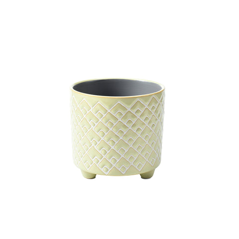 Bilbao indoor plant pot, small, pale jade, by Burgon & Ball