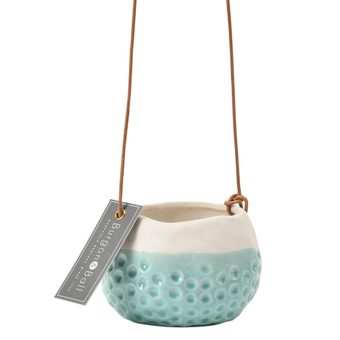 'Baby Dotty' hanging plant pot by Burgon & Ball, indoor plant pot