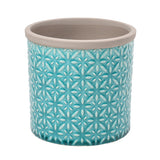 Tuscany blue glazed indoor plant pot, small, by Burgon & Ball