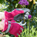 'Love The Glove' women's gardening glove, Berry design, size Small-Medium, by Burgon & Ball