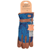 'Love The Glove' Oak Leaf ladies' gardening glove in Navy, size Medium-Large, by Burgon & Ball