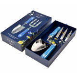 RHS Gifts for Gardeners British Meadow gift-boxed trowel and fork set by Burgon & Ball