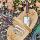 RHS Gifts for Gardeners Passiflora gift-boxed trowel and fork set by Burgon & Ball