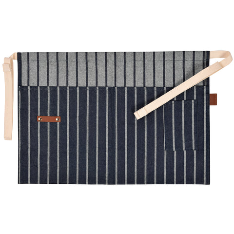 Sophie Conran for Burgon & Ball gardener's waist apron, half apron, blue ticking stripe