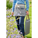 Sophie Conran for Burgon & Ball gardener's waist apron, half apron, grey ticking stripe