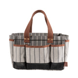 Sophie Conran for Burgon & Ball garden tool bag, grey ticking stripe