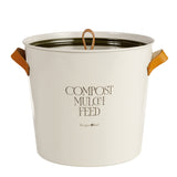 Collector Compost Bin, Mushroom colour, by Burgon & Ball