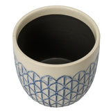 Collector Glazed Pot, Crème Geo, 13cm, by Burgon & Ball