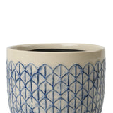 Collector Glazed Pot, Crème Geo, 13cm, by Burgon & Ball