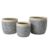 Collector Glazed Pot, Crème Geo, 18cm, by Burgon & Ball