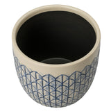 Collector Glazed Pot, Crème Geo, 16cm, by Burgon & Ball