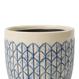 Collector Glazed Pot, Crème Geo, 18cm, by Burgon & Ball