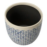 Collector Glazed Pot, Crème Geo, 18cm, by Burgon & Ball