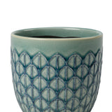 Collector Glazed Pot, Green Geo, 13cm, by Burgon & Ball