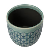 Collector Glazed Pot, Green Geo, 13cm, by Burgon & Ball