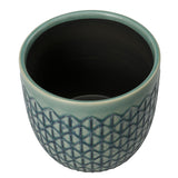 Collector Glazed Pot, Green Geo, 16cm, by Burgon & Ball