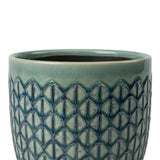 Collector Glazed Pot, Green Geo, 16cm, by Burgon & Ball