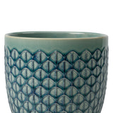 Collector Glazed Pot, Green Geo, 18cm, by Burgon & Ball