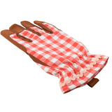 Collector range women's gardening gloves, red check, by Burgon & Ball