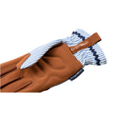 Collector range women's gardening gloves, blue stripe, by Burgon & Ball