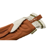 Collector range women's gardening gloves, olive green stripe, by Burgon & Ball