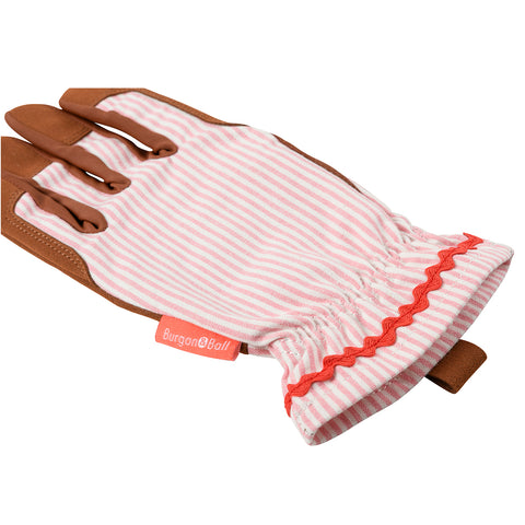 burgon and ball women's gardening gloves Collector Gloves – Blush Stripe