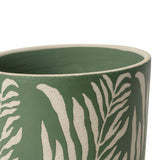Collector Glazed Pot, Green Leaf, 13cm by Burgon & Ball