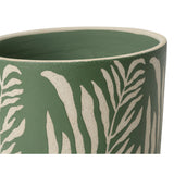 Collector Glazed Pot, Green Leaf, 18cm, by Burgon & Ball