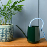 Collector Scalloped Indoor Watering Can, Heritage Green, by Burgon & Ball