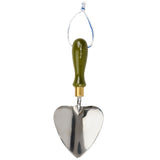 Planting Trowel, heart-shaped trowel, olive green, Collector range, by Burgon & Ball
