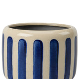 Collector Glazed Pot, Blue Stripe, 10cm, by Burgon & Ball