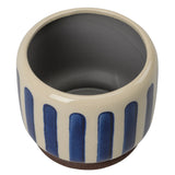 Collector Glazed Pot, Blue Stripe, 10cm, by Burgon & Ball