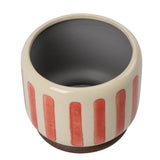 Collector Glazed Pot, Red Stripe, 10cm, by Burgon & Ball