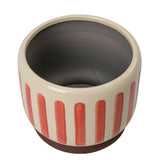 Collector Glazed Pot, Red Stripe, 13cm, by Burgon & Ball