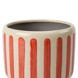 Collector Glazed Pot, Red Stripe, 16cm, by Burgon & Ball