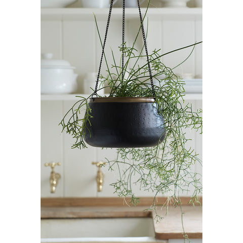 hanging plant pots uk Sahara Sunset Metal Hanging Pot