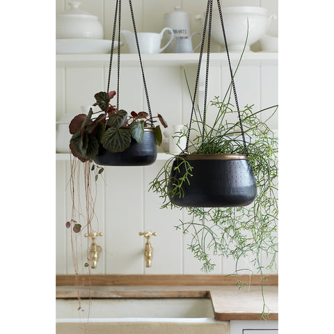 hanging plant pots metal Sahara Sunset Metal Hanging Pot