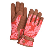 Love The Glove 'Oak Leaf' gardening gloves and Kneelo kneeler bundle, poppy, by Burgon & Ball