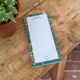 RHS Gifts for Gardeners 'Woodland Wonders' Magnetic List Pad by Burgon & Ball
