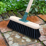 RHS-endorsed 12-inch garden brush with soft PVC bristles, by Burgon & Ball