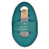 Limited-edition gloves and Kneelo kneeler bundle, evergreen and grey, by Burgon & Ball